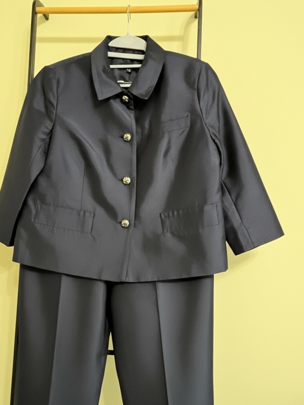 Talbots Signature Silk Wool Pants Suit Set Jacket 12 Pants 10 - Picture 9 of 16